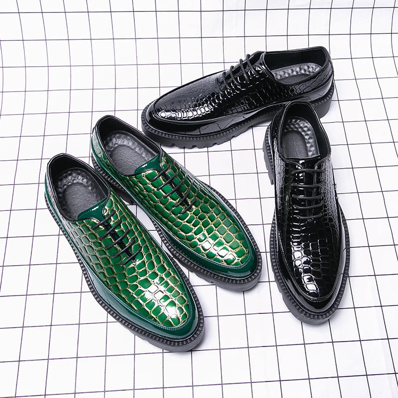 New Men Casual Leather Shoes All-match Wedding Oxford Shoes Fashion Business Shoes Soft Sole Business Footwear Leisure Walk Man