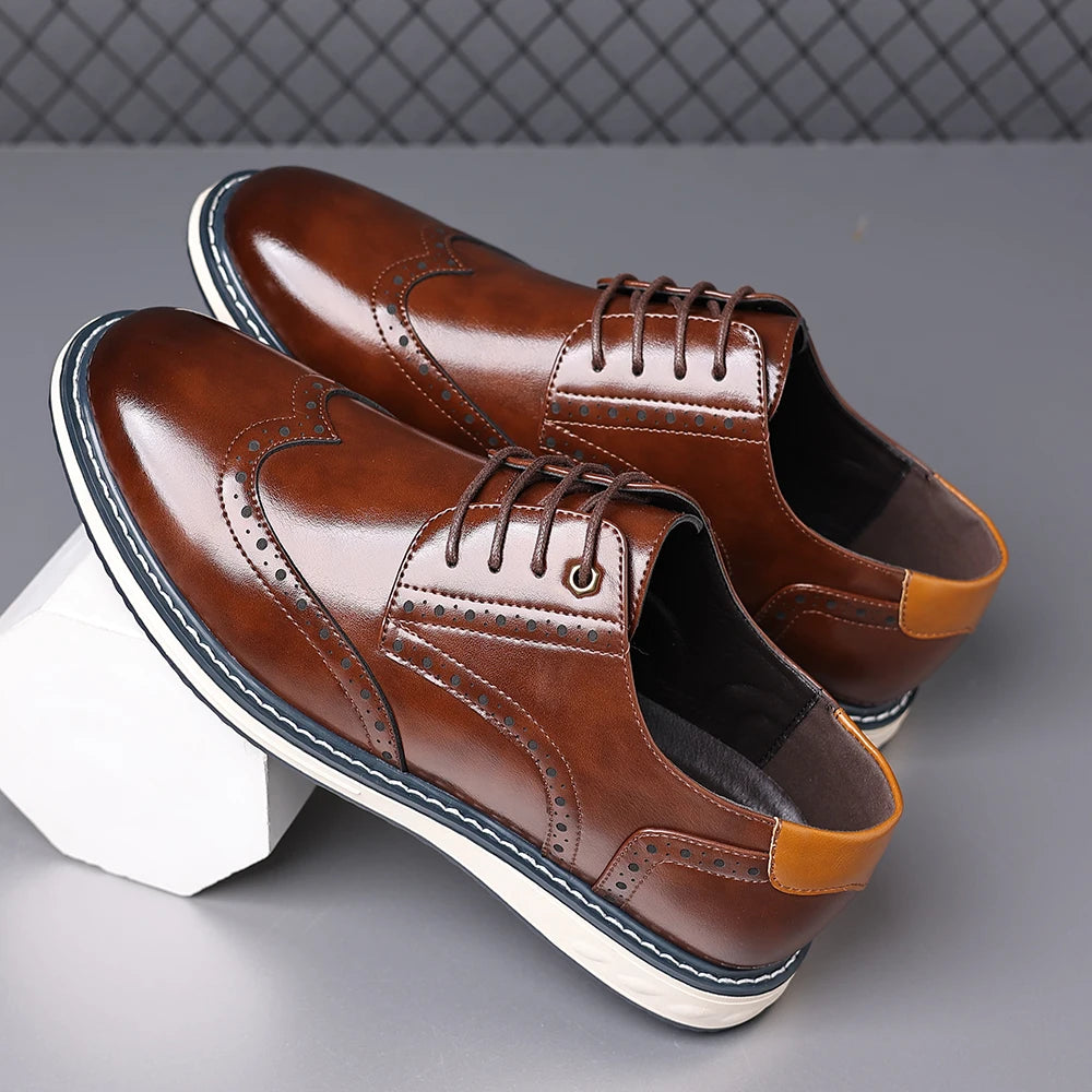 Fashion Men Casual Business Shoes Elegantes Man Formal Dress Footwear Classic Simple Business Shoes Outdoor Derby Shoes Sneakers