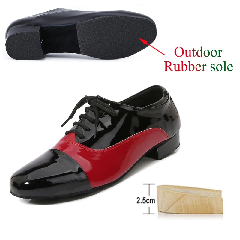 Men's Latin Dance Shoes Modern Performance Competition Sneakers Classic Black White Men's Dance Shoes New