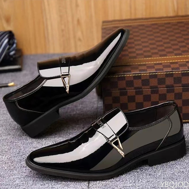 Fashionable versatile new spring autumn men's business formal wear casual comfortable men's shoes elegant thick soled shoes