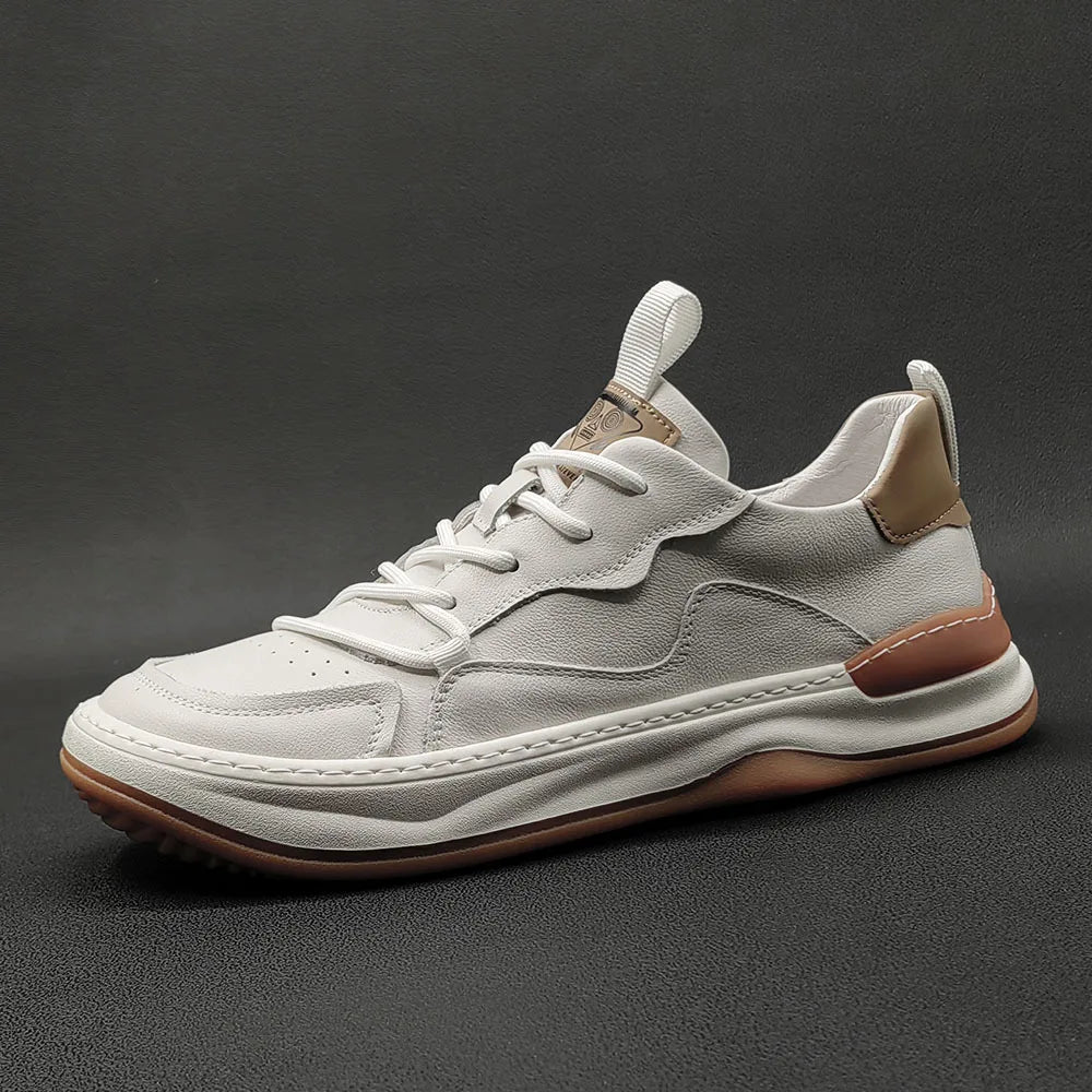 High Quality Sneakers Flat with Genuine Leather Shoes for Men Breathable Outdoor Casual Shoes Men Platform Shoe Tenis Masculinos