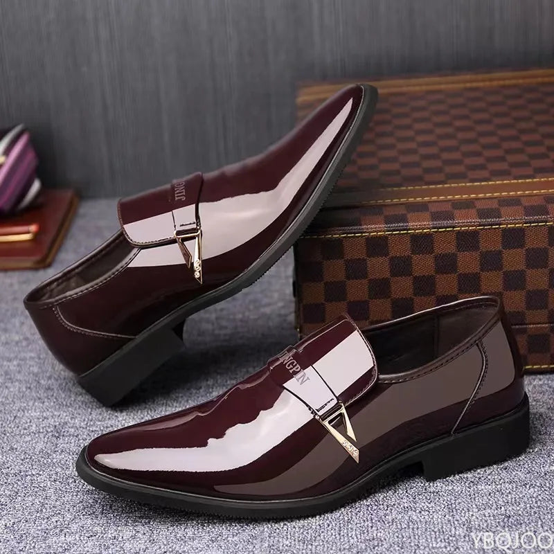 Fashionable versatile new spring autumn men's business formal wear casual comfortable men's shoes elegant thick soled shoes