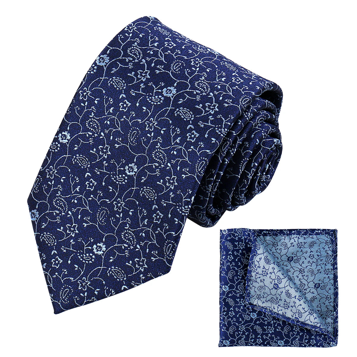 Tie Pocket Square For Men Business Set Necktie Handkerchief Set Jacquard Woven Floral Fashion Paisley Groom Groomsman Gifts