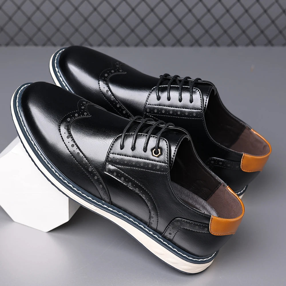 Fashion Men Casual Business Shoes Elegantes Man Formal Dress Footwear Classic Simple Business Shoes Outdoor Derby Shoes Sneakers