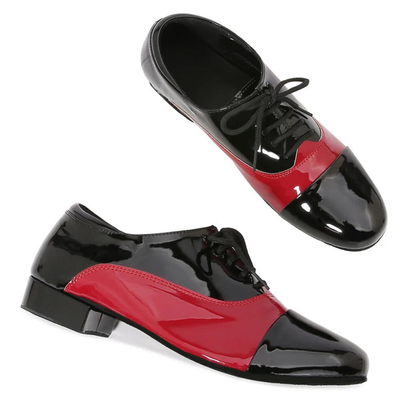 Men's Latin Dance Shoes Modern Performance Competition Sneakers Classic Black White Men's Dance Shoes New