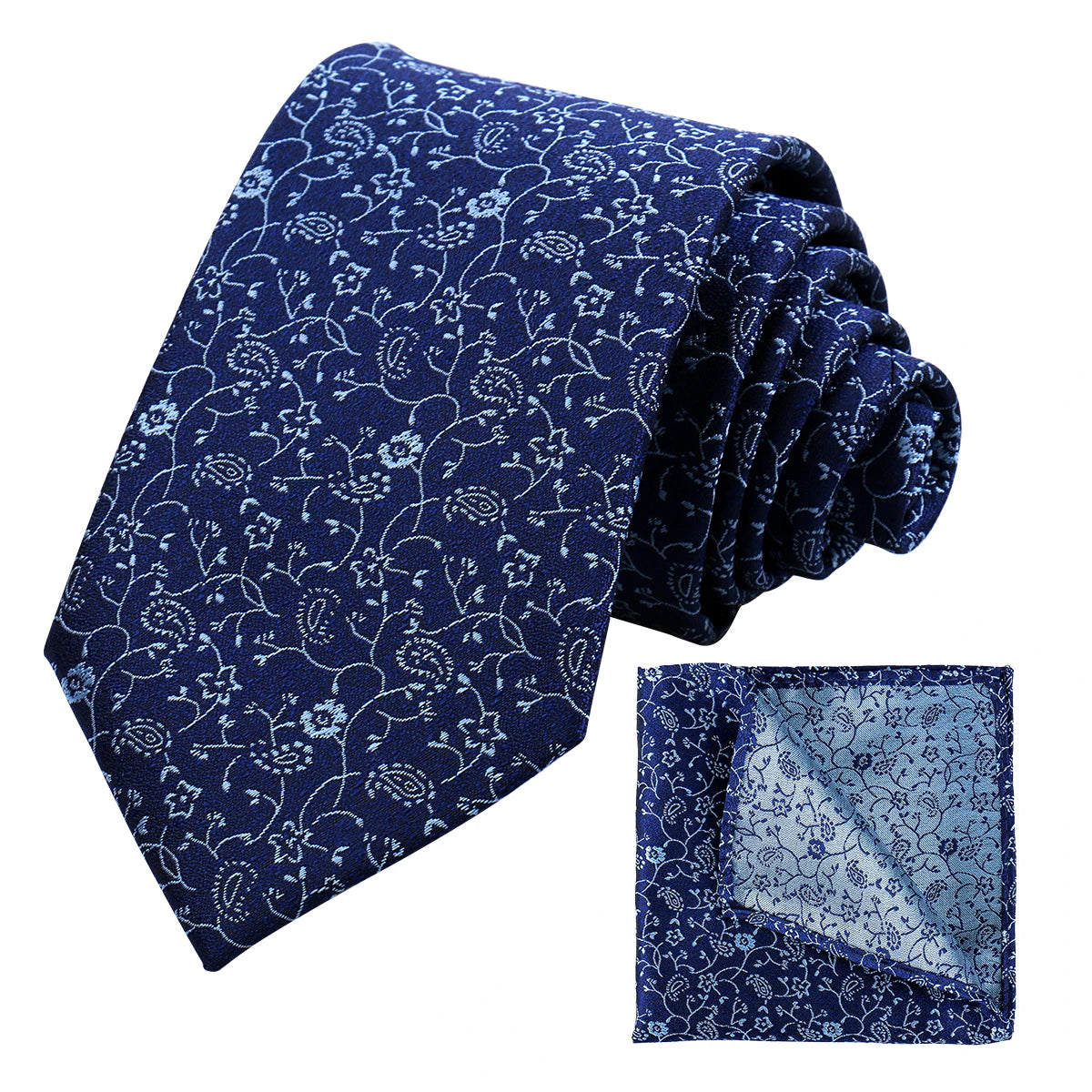 Tie Pocket Square For Men Business Set Necktie Handkerchief Set Jacquard Woven Floral Fashion Paisley Groom Groomsman Gifts