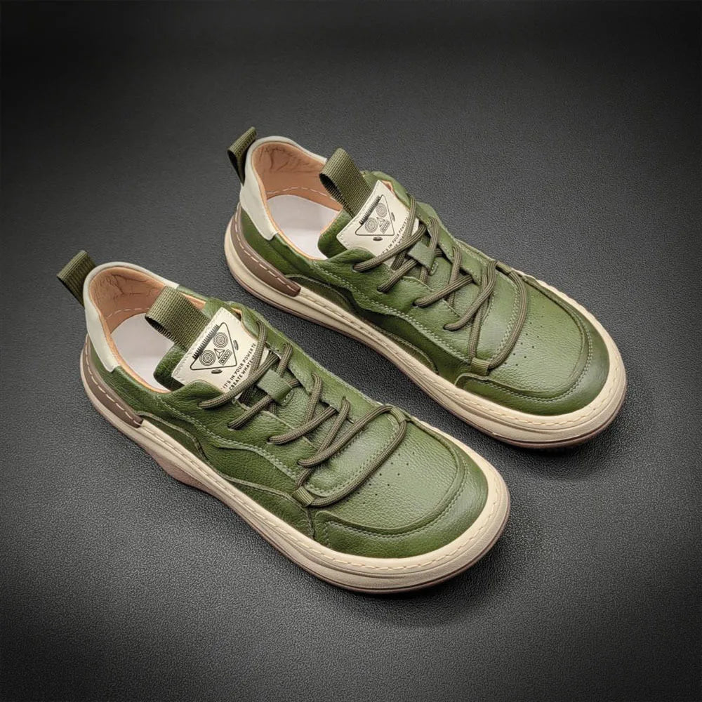 High Quality Sneakers Flat with Genuine Leather Shoes for Men Breathable Outdoor Casual Shoes Men Platform Shoe Tenis Masculinos