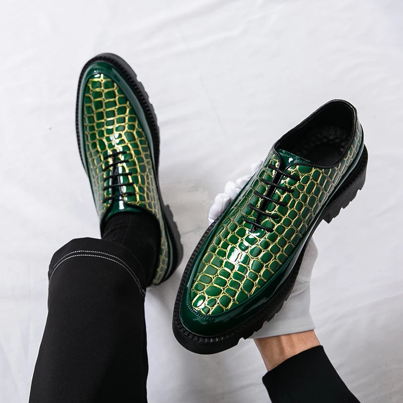 New Men Casual Leather Shoes All-match Wedding Oxford Shoes Fashion Business Shoes Soft Sole Business Footwear Leisure Walk Man