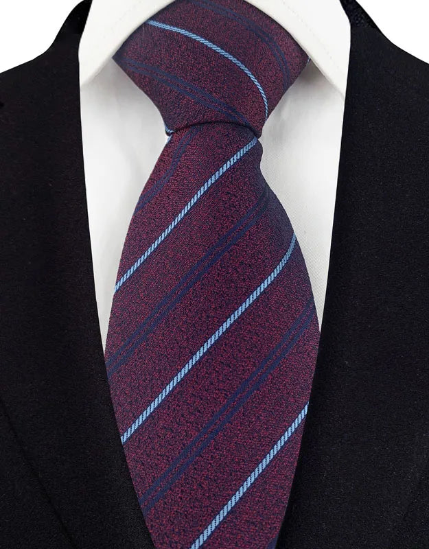 New Design Wedding 8CM Men Tie Dark Red Striped Paisley Flower Neckties For Men Business Party Groom Collar Accessories Gift