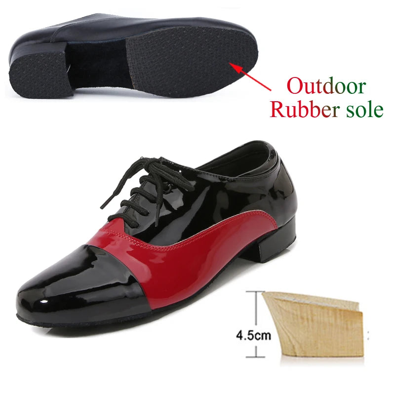 Men's Latin Dance Shoes Modern Performance Competition Sneakers Classic Black White Men's Dance Shoes New