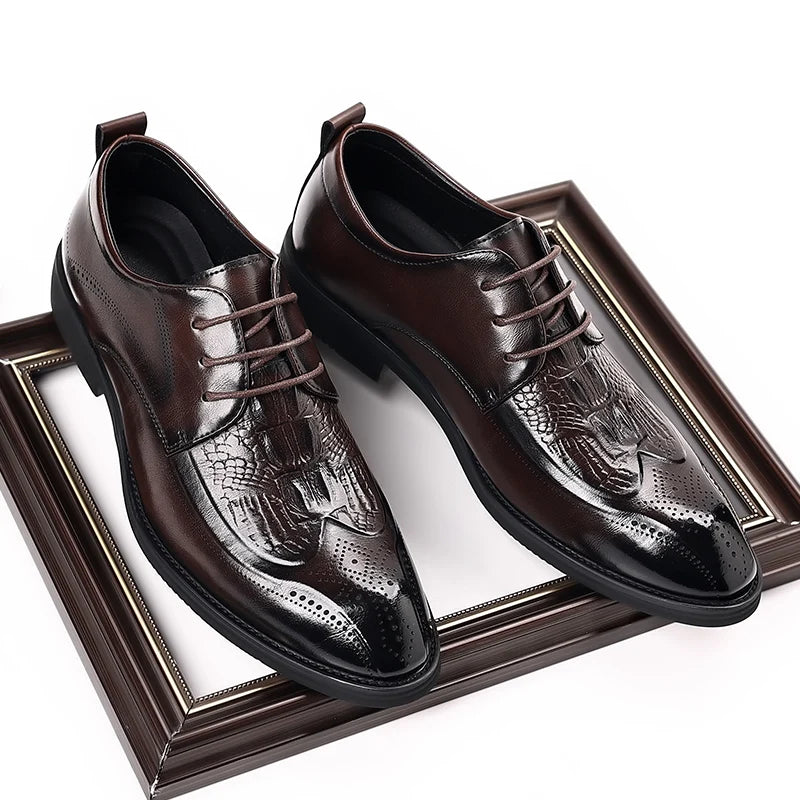 Luxury Brand Men's Glossy Leather Shoes High-end Banquet Dress Shoes Office Men's Pointed Business Shoes High-quality Versatile
