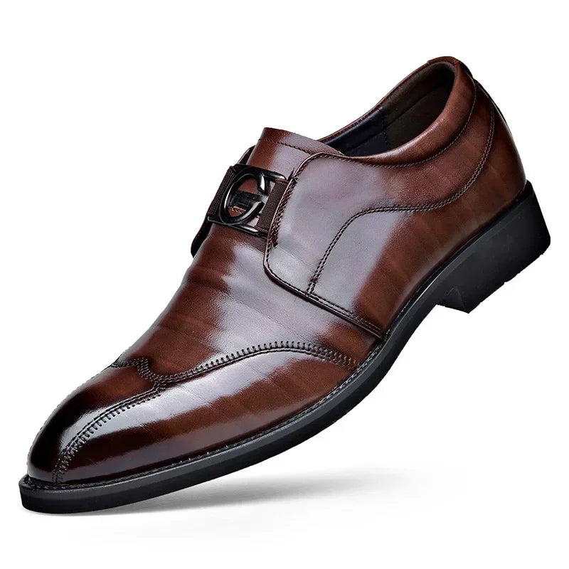 Business Men Shoes Patent Leather Man Brogues Shoes Fo Man Dress Shoe Loafers Pointed Toe Male Moccasins Plus Size Shoes for Men
