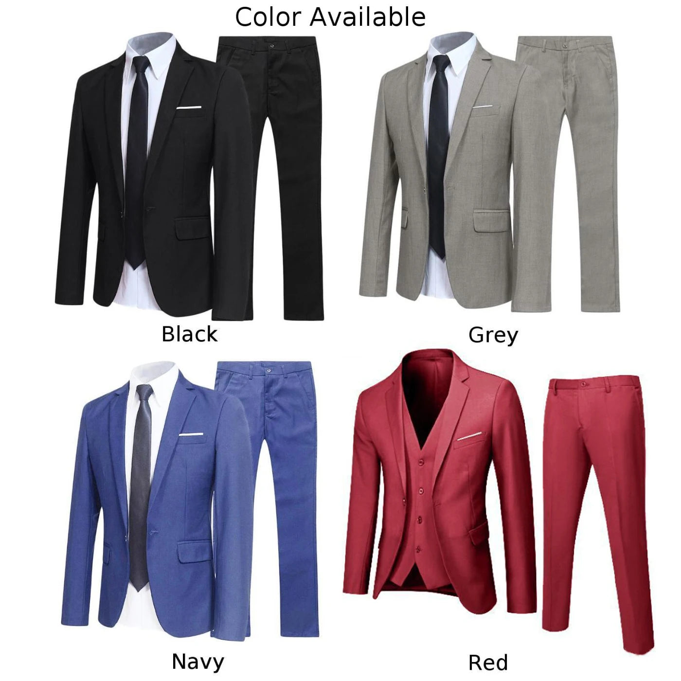 2PCS/SET Men Suit Blazer Slim Fit Tuxedo Jacket Coat And Pants Set Formal Party Party Business Suit Outwear