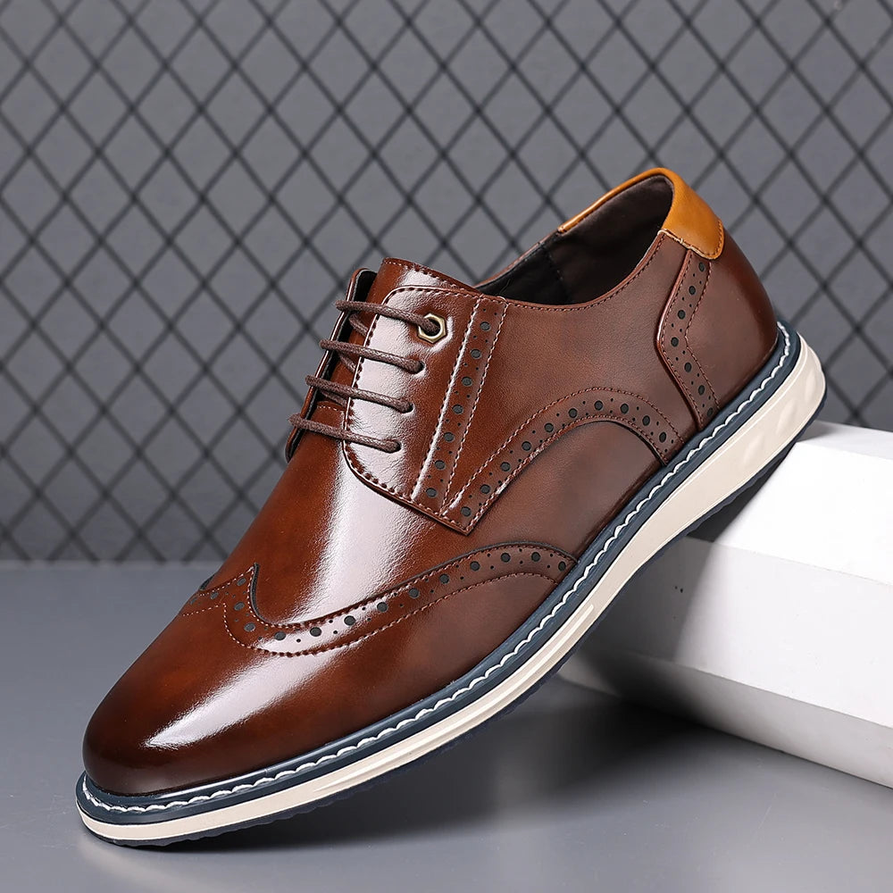 Fashion Men Casual Business Shoes Elegantes Man Formal Dress Footwear Classic Simple Business Shoes Outdoor Derby Shoes Sneakers