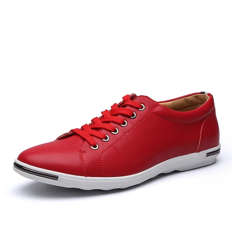 Sneakers Casual Leather Shoes for Men 2025 New Trend Walking Flats Comfortable Classic Solid Men Shoes Plus Size 48 Men Footwear